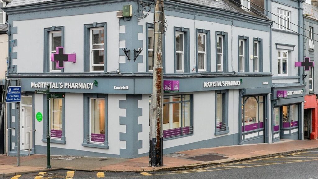 McCrystal's Pharmacy Cootehill shopfront.
